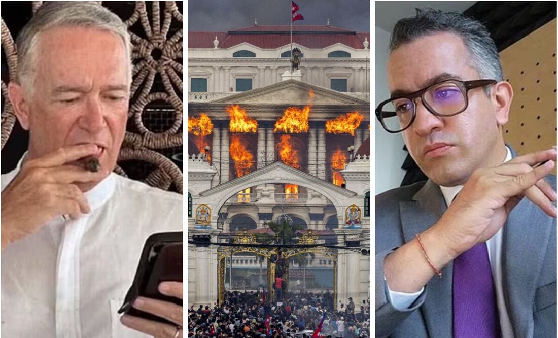 Ricardo Salinas Pliego y Chumel Torres opinan sobre el conflicto en Nepal. Fotos: plataforma X y EFE