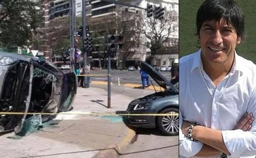 El chileno salió ileso, su esposa fue trasladada al hospital. Foto tomada de Twitter.