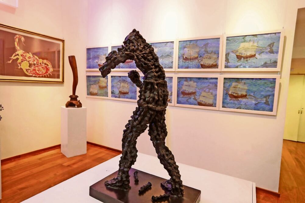 Las obras de la exposición muestran el diálogo entre los artistas. Foto: LUIS CORTES. EL UNIVERSAL