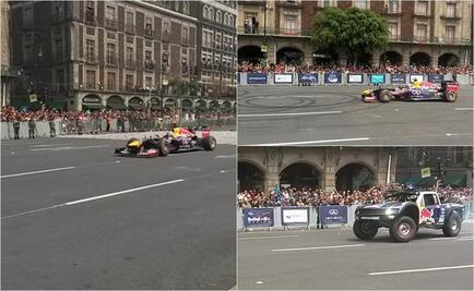 Rugen autos de Fórmula Uno en el Zócalo 