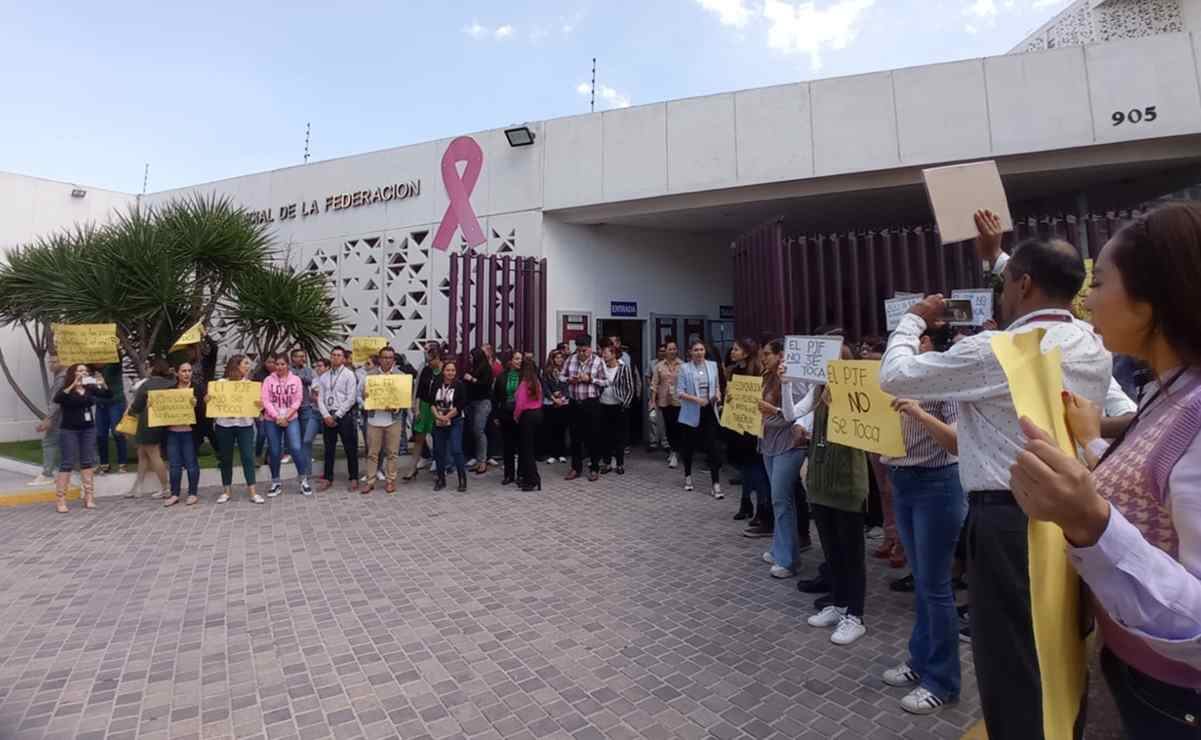 Trabajadores del Poder Judicial Federal en San Luis Potosí se unieron a paro nacional en contra de reforma a este poder del estado mexicano. Foto: Archivo/EL UNIVERSAL