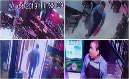 Captan en video a hombre robando dentro de restaurante-bar en Zona Rosa