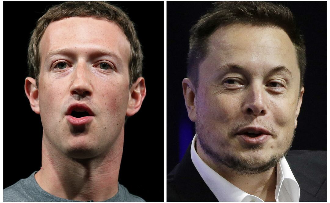 Mark Zuckerberg y  Elon Musk no sólo se enfrentan en el terreno digital, también planean hacerlo en un cuadrilítero. / Foto: AP