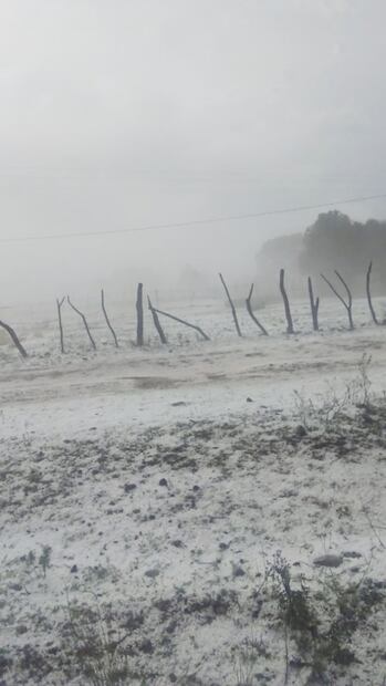 Así luce el sur de Nuevo León tras granizadas