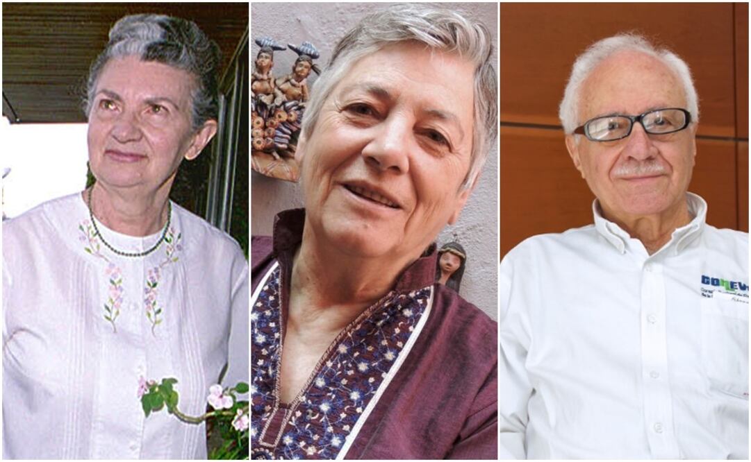 Angelina Muñiz-Huberman, Rossana Filomarino y Salomón Nahmad y Sittón. Foto: especial