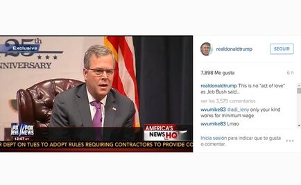 "Olvida el amor"; Trump ataca a Bush por migración