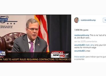 "Olvida el amor"; Trump ataca a Bush por migración