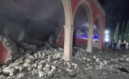 Explosión de pirotecnia durante posada provoca derrumbe de monumento histórico en Huichapan, Hidalgo