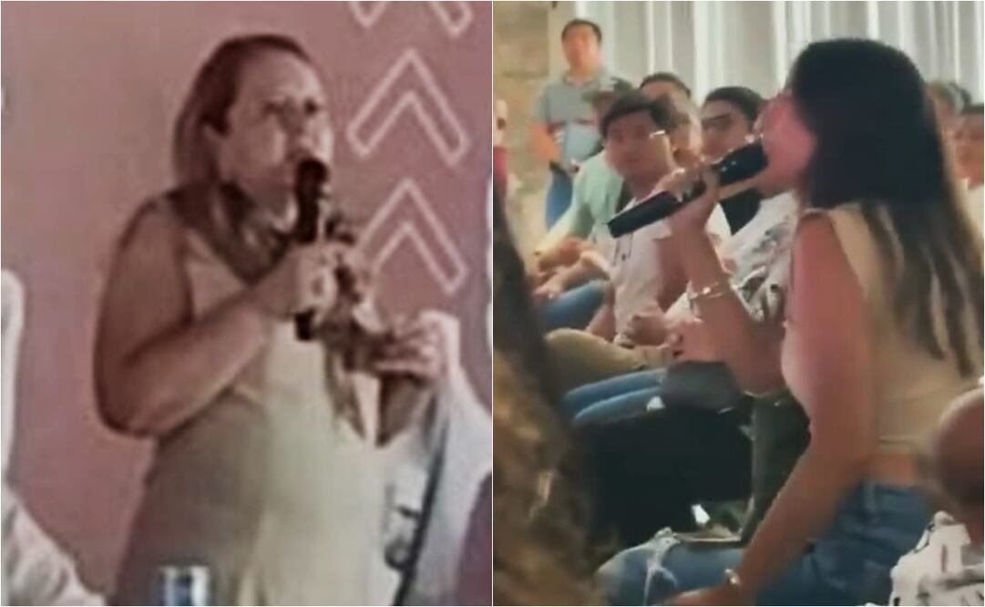 Ministra Loretta Ortiz Ahlf es interpelada en Foro sobre reforma judicial. Foto: Captura de pantalla @mildredberron