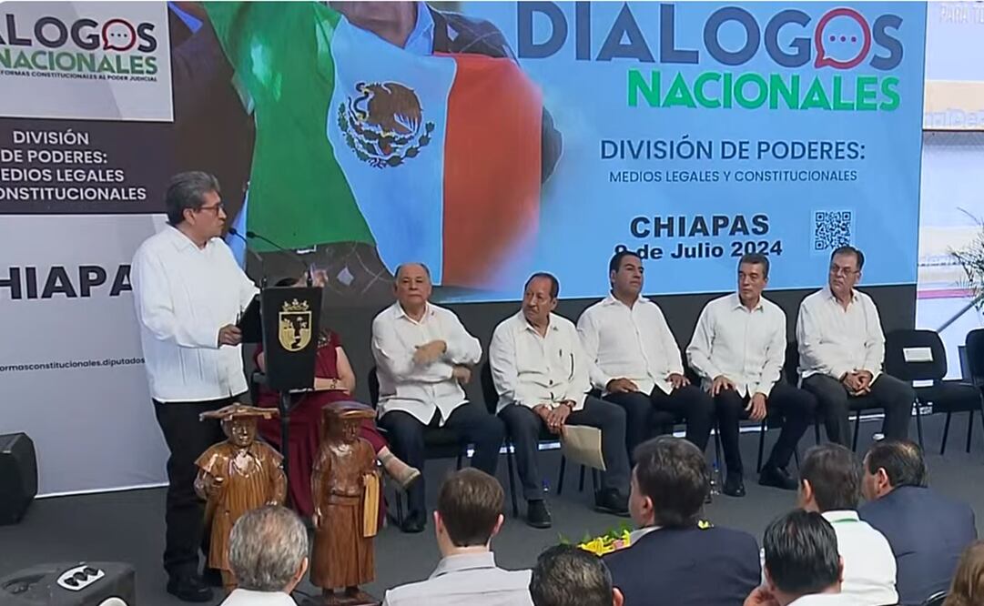 Ricardo Monreal en los Diálogos Nacionales para la Reforma del Poder Judicial. Foto: Captura