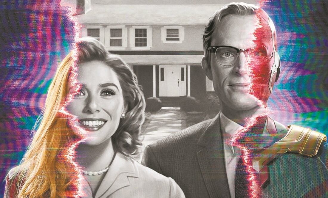 La serie es protagonizada por Elizabeth Olsen y Paul Bettany. Fotos: DISNEY