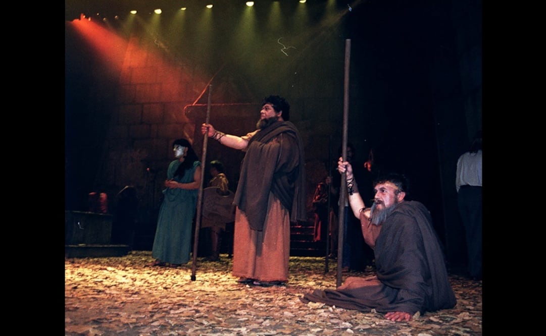 Ensayo de la obra "Edipo" de José Solé, en el Teatro “Julio Jiménez Rueda”. Foto: Marcial González/EL UNIVERAL