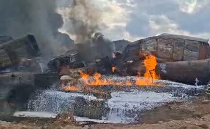 Descarrilamiento y explosión de tren deja una persona herida y una desaparecida en Tepetitlán, Hidalgo