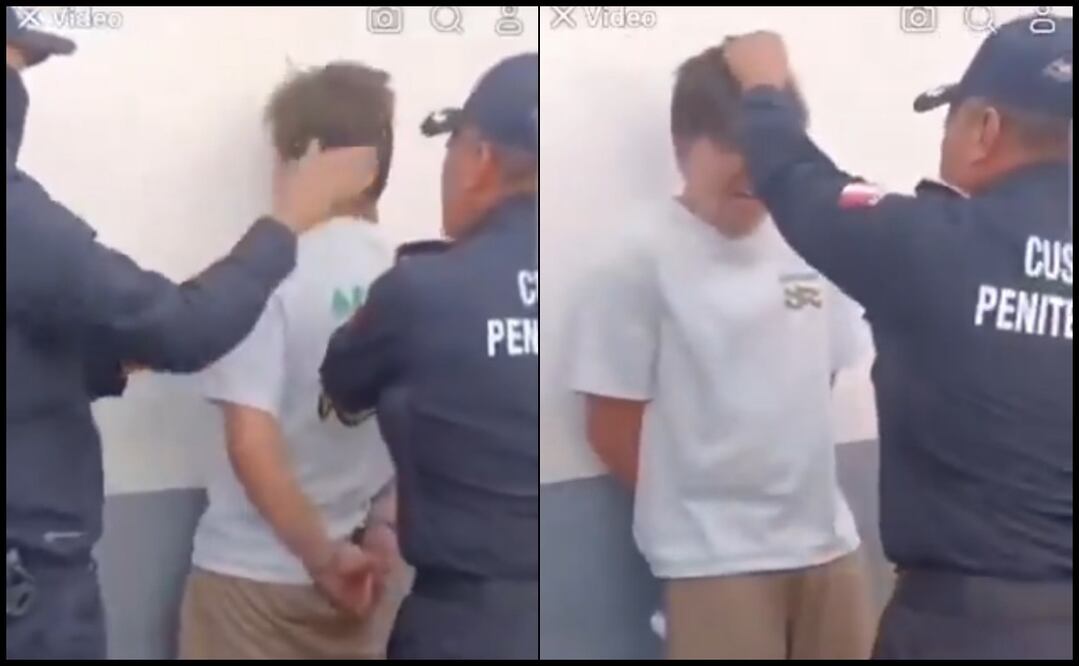 Custodios agreden a "Fofo" Márquez. Foto: Captura de pantalla