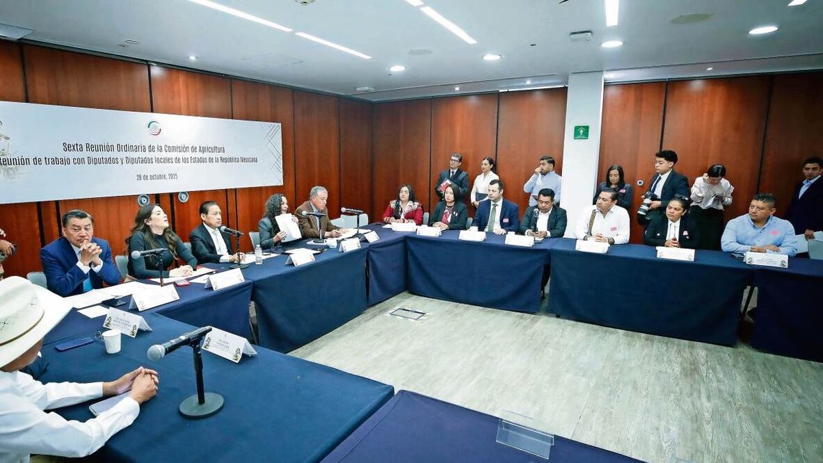 Representantes de los productores de Guanajuato, Jalisco y Michoacán sostuvieron ayer por la tarde una reunión con la Comisión de Agricultura del Senado. Foto: Especial