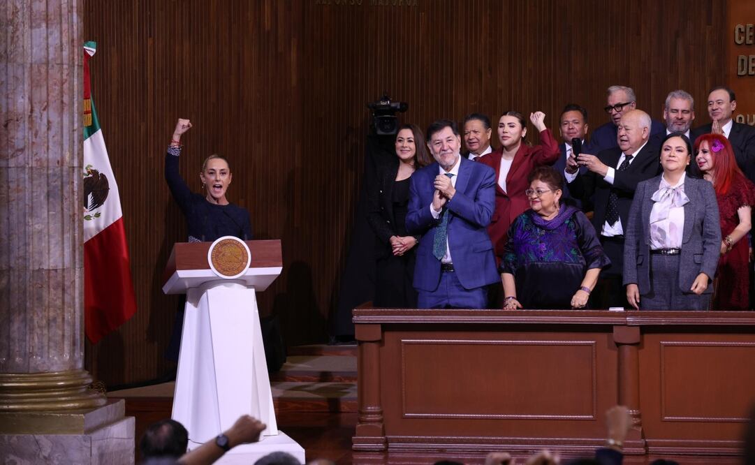 Claudia Sheinbaum, presidenta de México, durante la conmemoración del 108 aniversario de la Constitución este 5 de febrero del 2025. Foto: Diego Simón / EL UNIVERSAL
