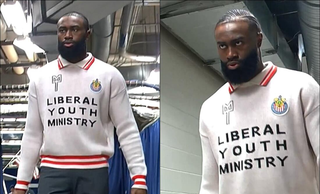Jaylen Brown, figura de Boston Celtics, utilizó con orgullo sudadera de Chivas en la NBA / FOTO: ESPECIAL