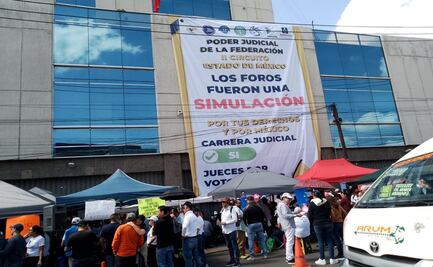 Jueces y trabajadores del Poder Judicial Federal del Edomex cumplen 24 horas de paro activo