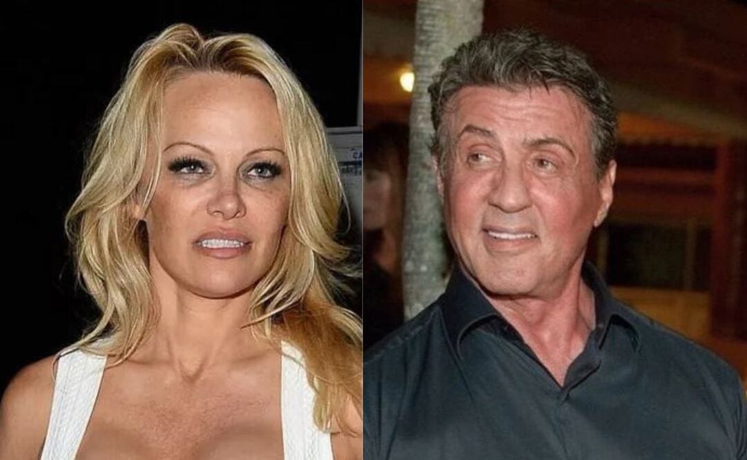 Pamela Anderson y Sylvester Stallone. Fuente: Instagram @sylvesterstallonefas y @pamela_anderson_fans