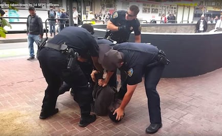 Indigna video de 14 policías sometiendo a pcd