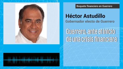 Astudillo confía en solución a crisis financiera de Guerrero