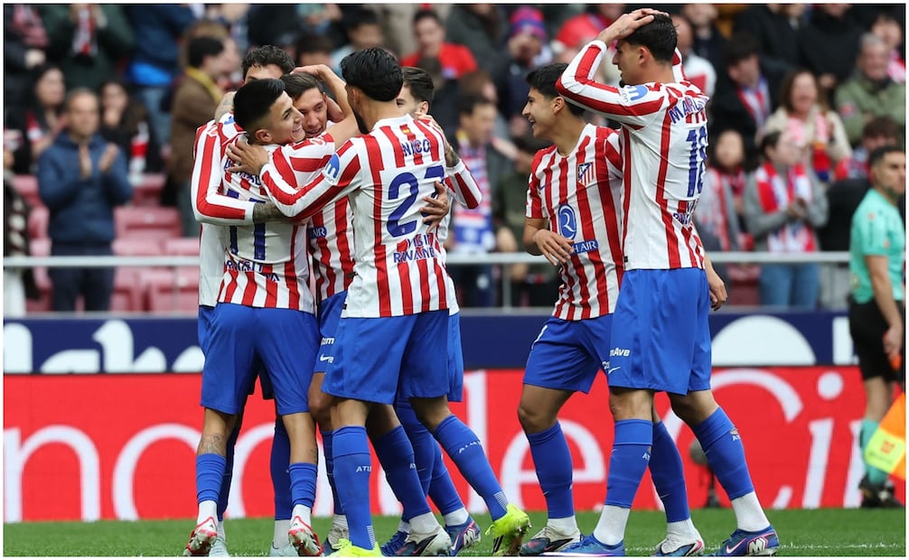 Obed Vargas festeja con el Atlético de Madrid -Foto: AFP
