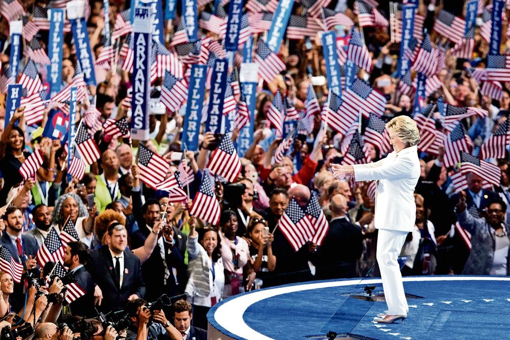 La Convención Demócrata cerró el jueves pasado con el discurso de Hillary Clinton (LI MUZI. XINHUA)