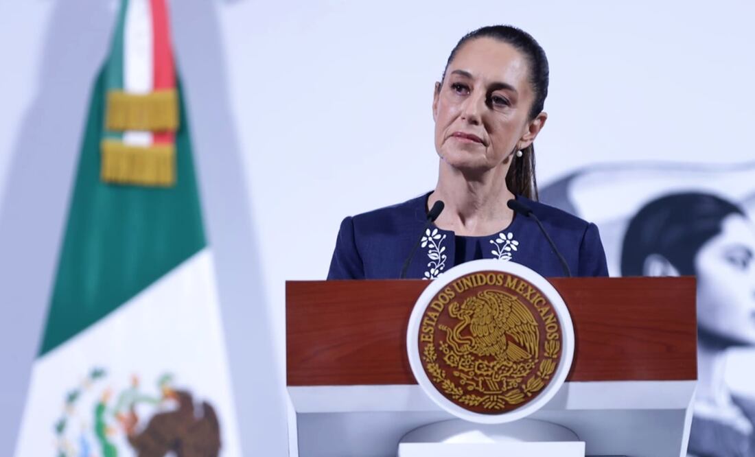 La presidenta Claudia Sheinbaum en su conferencia mañanera del 24 de enero de 2025. Foto: Fernanda Rojas / EL UNIVERSAL