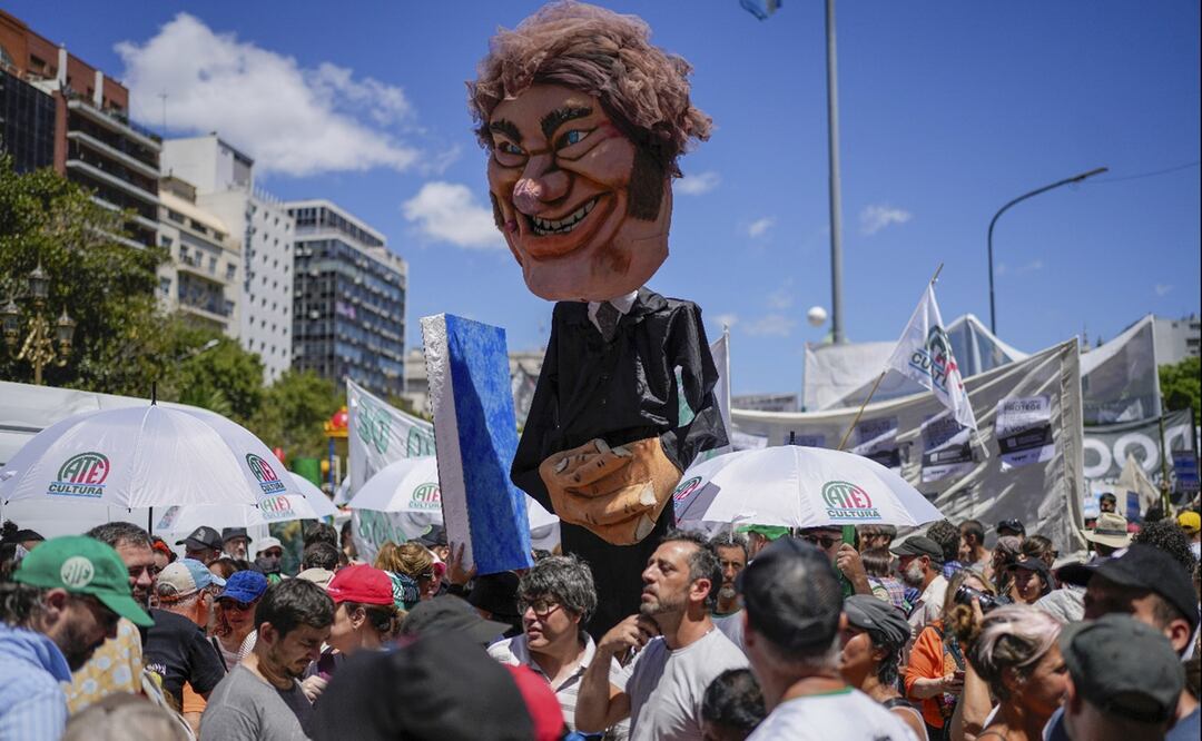 Protestas en Buenos Aires contra las reformas de Javier Milei. Foto: AP
