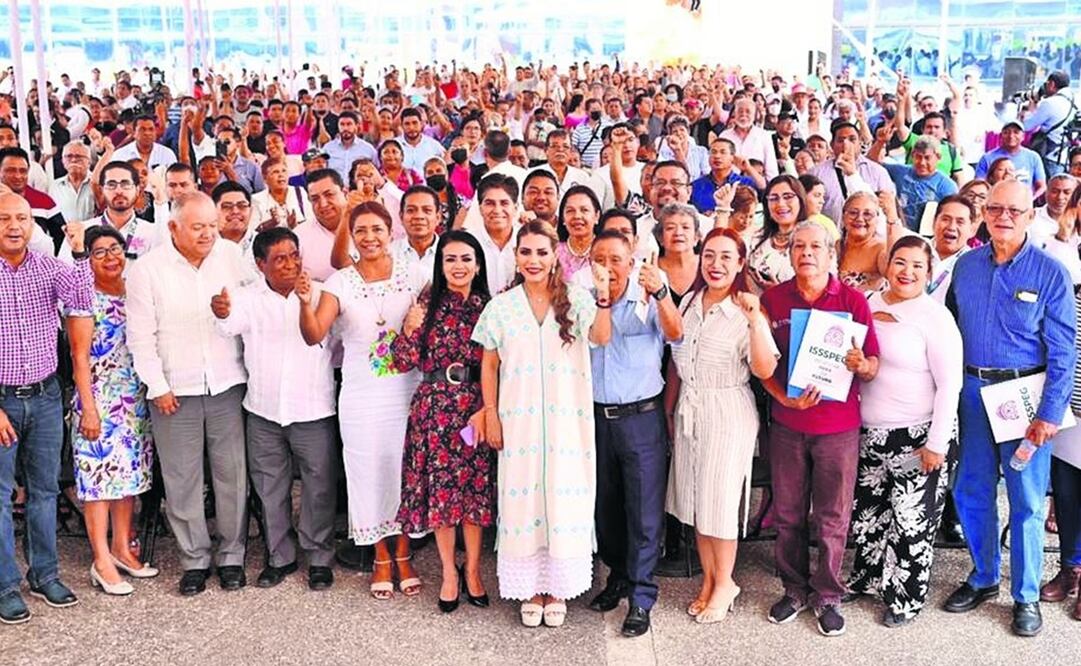 Evelyn Salgado dijo que, con austeridad y sin corrupción, se trabaja en sanear las finanzas del ISSSPEG, Foto: Especial