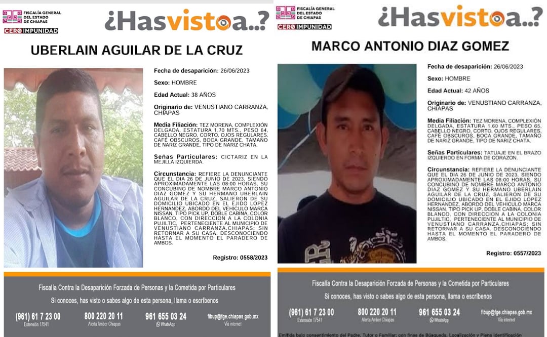 Exigen seguir búsqueda de dos tzotziles desaparecidos hace tres años en Chiapas. | Foto: Especial.