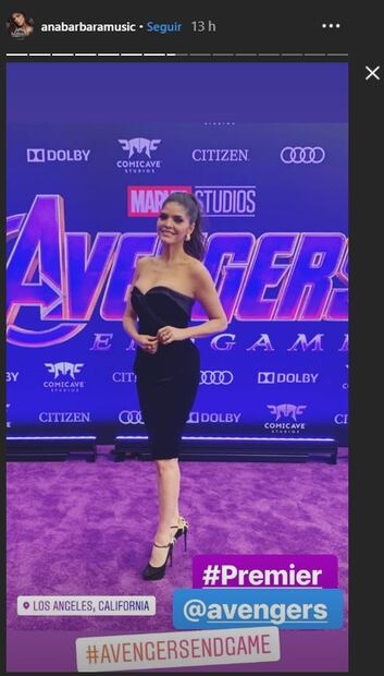 Ana Bárbara presume fotos en premier de "Avengers: Endgame"