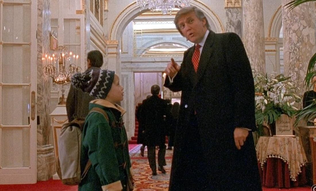 Macaulay Culkin y Donald Trump actuaron juntos en una escena de "MI Pobre Angelito 2". Foto: IMDB