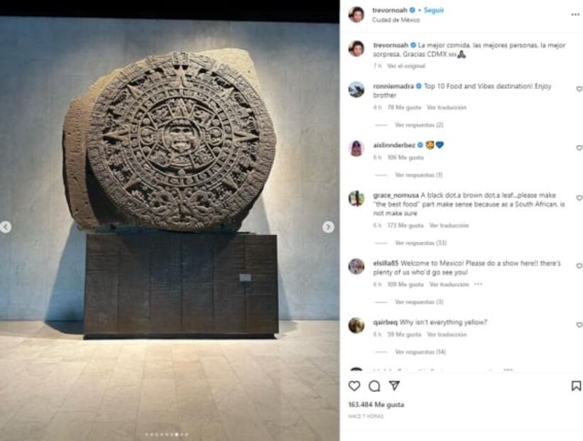 Trevor Noah presume su visita a México: “La mejor comida y las mejores personas”