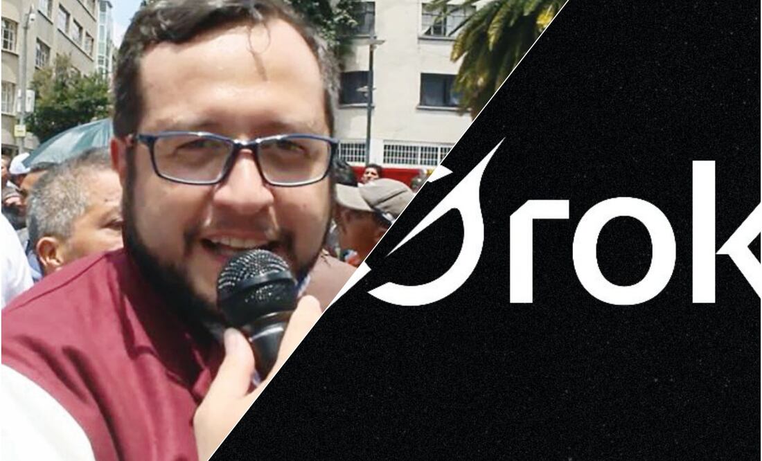 José Ramón López Beltrán y Grok protagonizan controversia en X. Foto: EL UNIVERSAL y X