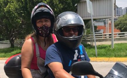 Ivonne y Ulises llegaron en moto para recibir segunda dosis antiCovid en Huixquilucan