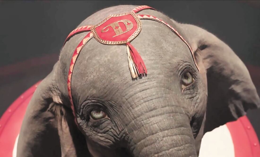 El elefantito sortea mejor las burlas en la cinta con actores reales (DISNEY)