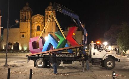 Retiran polémico letrero que distinguía a la ciudad de Oaxaca