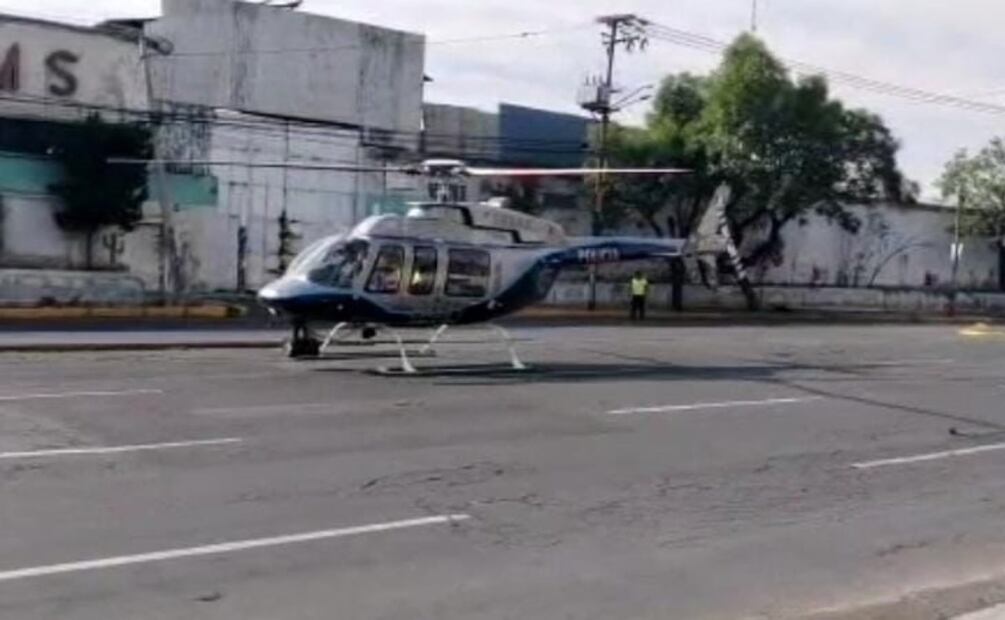 Helicóptero Jaguar 1 del gobierno de Ecatepec. Foto: Especial