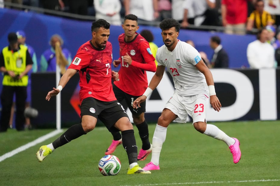Egipto e Irán en partido, durante la tercera jornada de la Fase de Grupos del Mundial de 2026 - Foto: AP