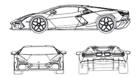 El sucesor del Lamborghini Aventador V12 se revela en estos diseños