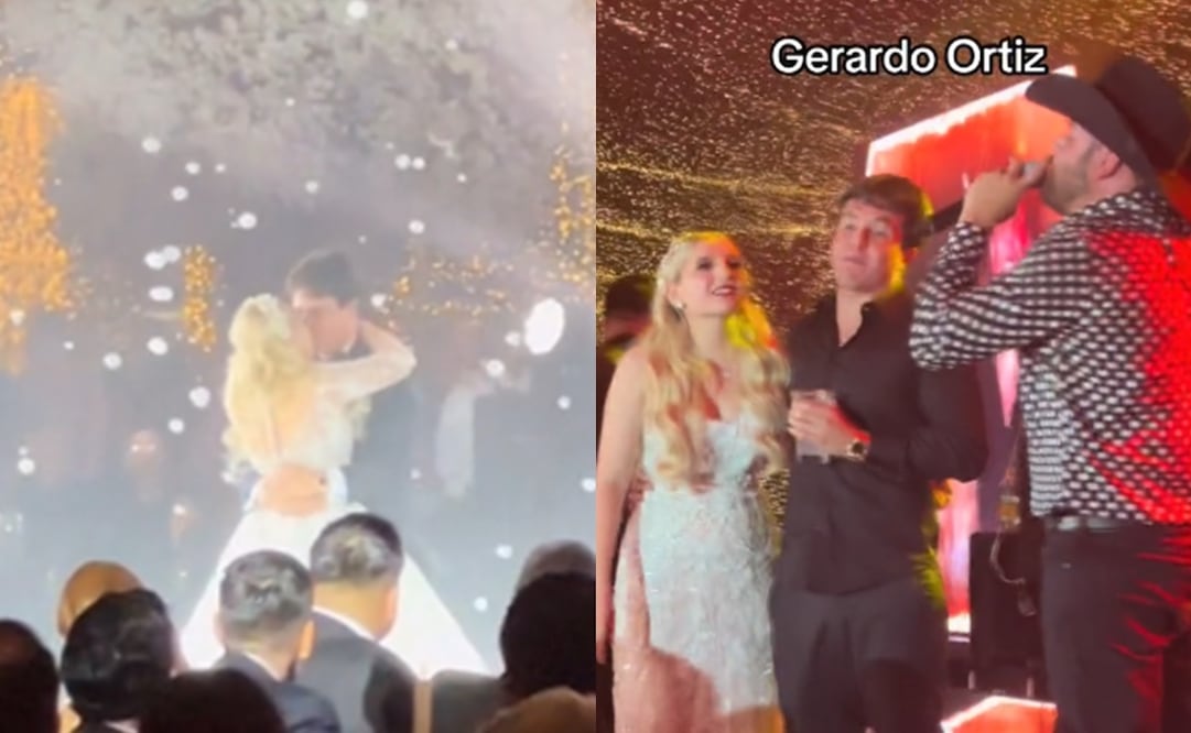 Así se celebró la lujosa boda en Monterrey donde estuvo presente Gerardo Ortiz. Fotos: Captura de video