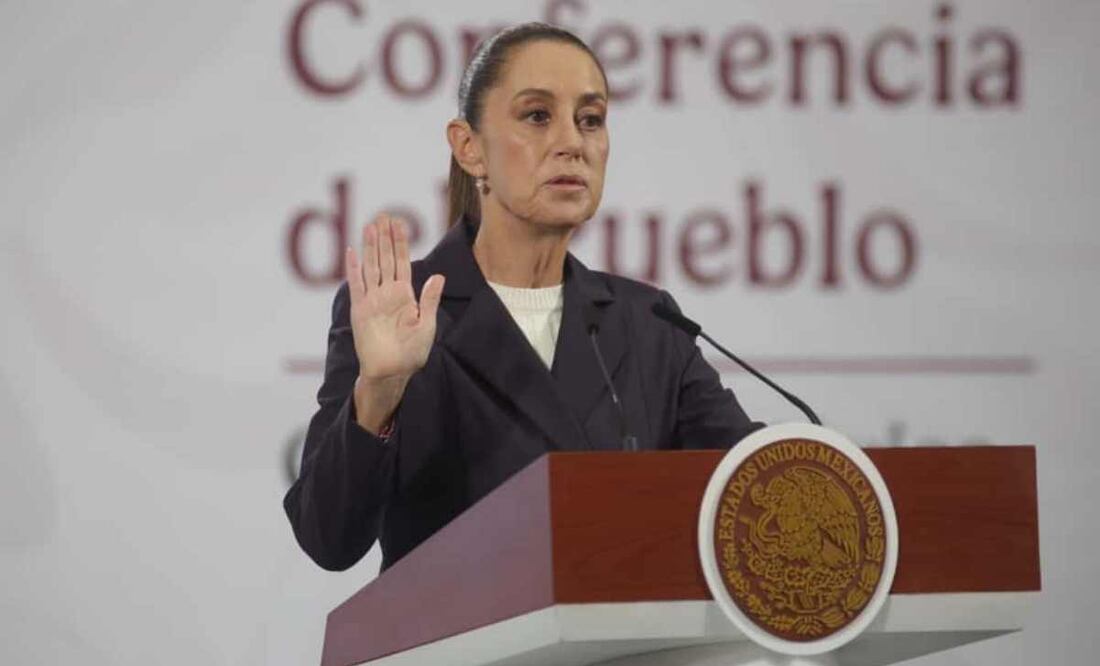 Claudia Sheinbaum, presidenta de México, durante la mañanera del 5 de noviembre del 2025. Foto: Carlos Mejía/ EL UNIVERSAL