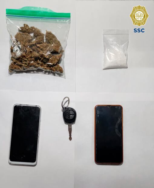 Droga hallada a los dos detenidos. Foto: Especial