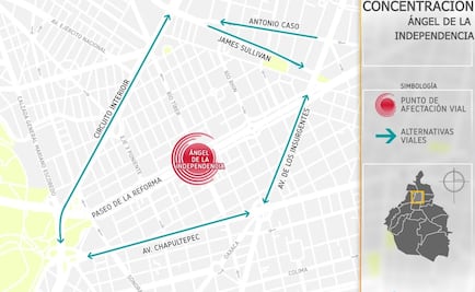 Manifestantes marchan sobre Paseo de la Reforma