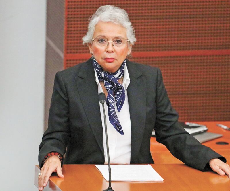 Olga Sánchez Cordero, titular de Gobernanción, asegura que el caso Ayotzinapa arrojará luz. JOSÉ PAZOS. EFE