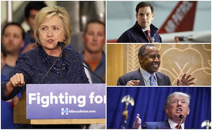 Clinton gana a Trump pero pierde con Rubio y Carson