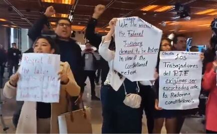 Toma de posesión Claudia Sheinbaum: Trabajadores del Poder Judicial burlan seguridad para manifestarse