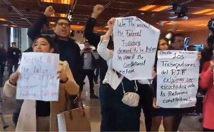 Toma de posesión Claudia Sheinbaum: Trabajadores del Poder Judicial burlan seguridad para manifestarse