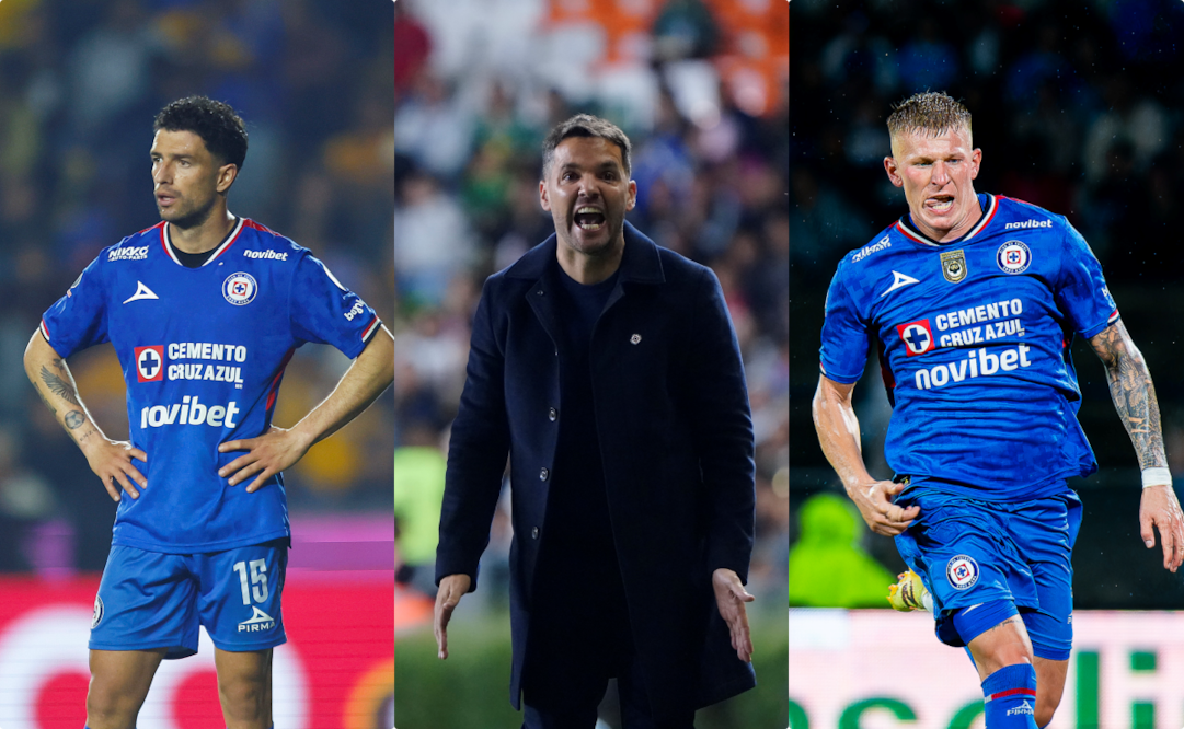 Ignacio Rivero, Nicolás Larcamón y Mateusz Bogusz en Cruz Azul - Fotos: Imago7